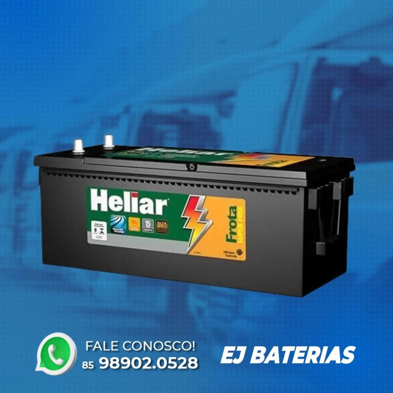 Bateria 150 amperes motorlight e heliar 