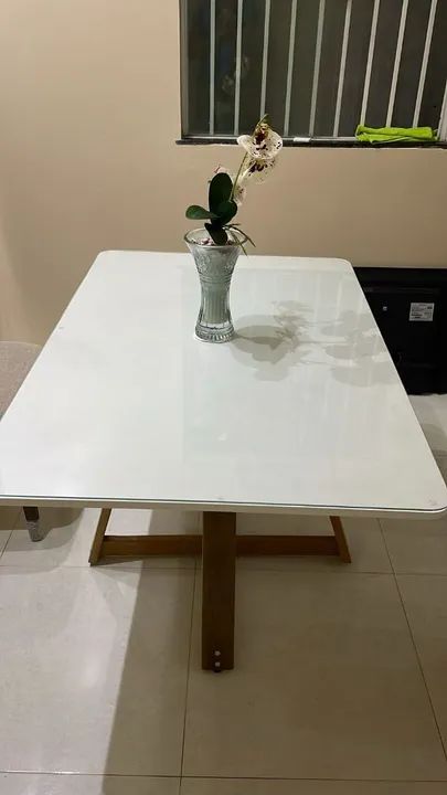 Mesa de vidro retangular 110x80 - Foto 4