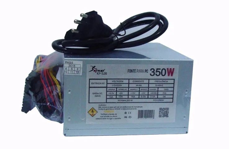 Fonte atx 350 w para PC Knup KP-526  127/220V - Foto 6