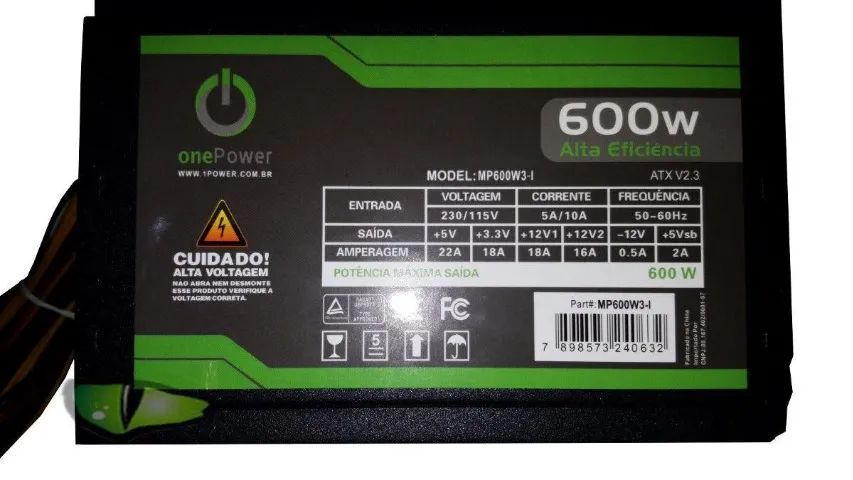 Fonte ATX 600W OnePower - WZetta - Foto 5