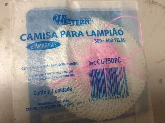 camisinha para lampião a gas