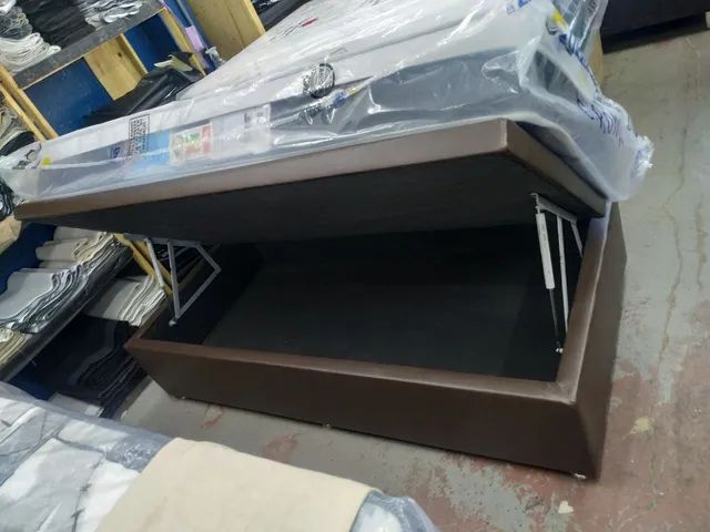 Cama BAU casal 1.38 Basic20 só $ 499,00 ( Suede preto ) - Foto 4