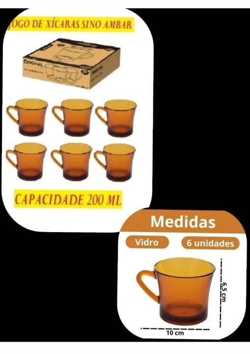Jogo de xicaras 6 unidades  - Foto 5
