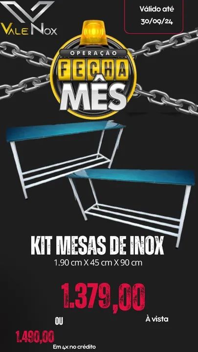 Mesa de aço inox 