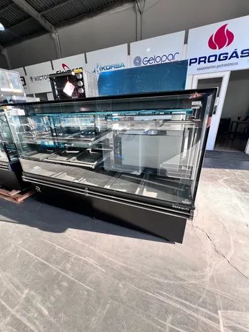 Balcão misto 2metros açougue / avícola / frigorífico - novo - pronta entrega 