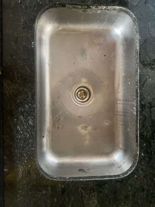 Pia de cozinha em granito preto 176x64 medidas - Foto 2