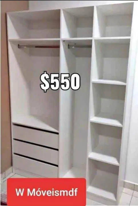 Closet Mini MDF Branco - R$ 550