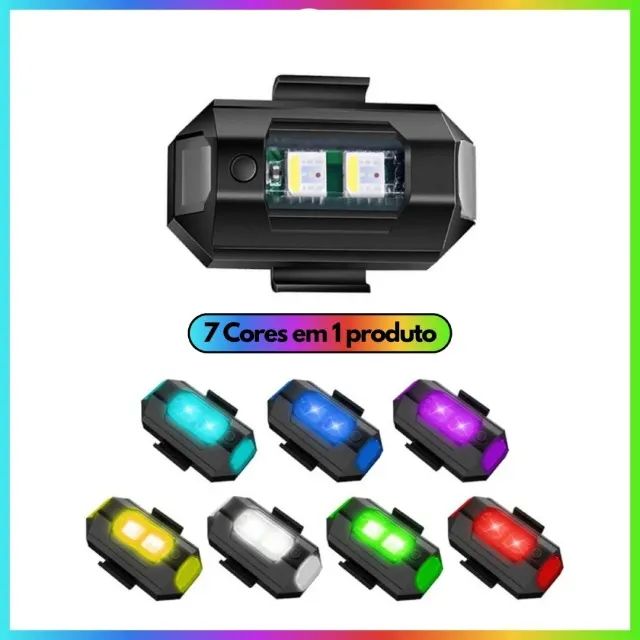 Led Para Drone Dji Fimi Autel Bike Camping Carro Moto Brdrc Rgb Sem Fio 7 Cores - Foto 2