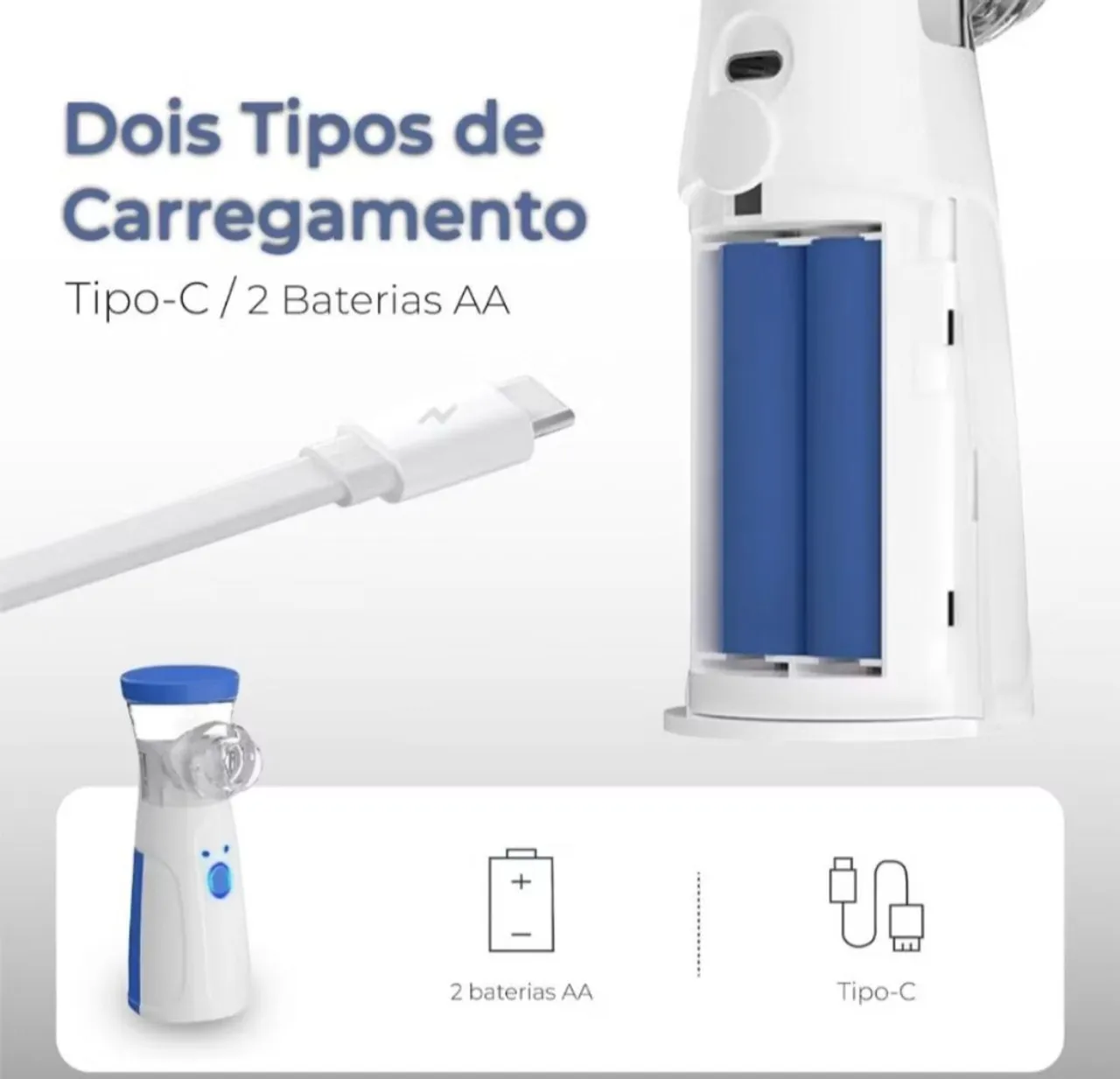 Nebulizador Portátil - Carregamento Duplo