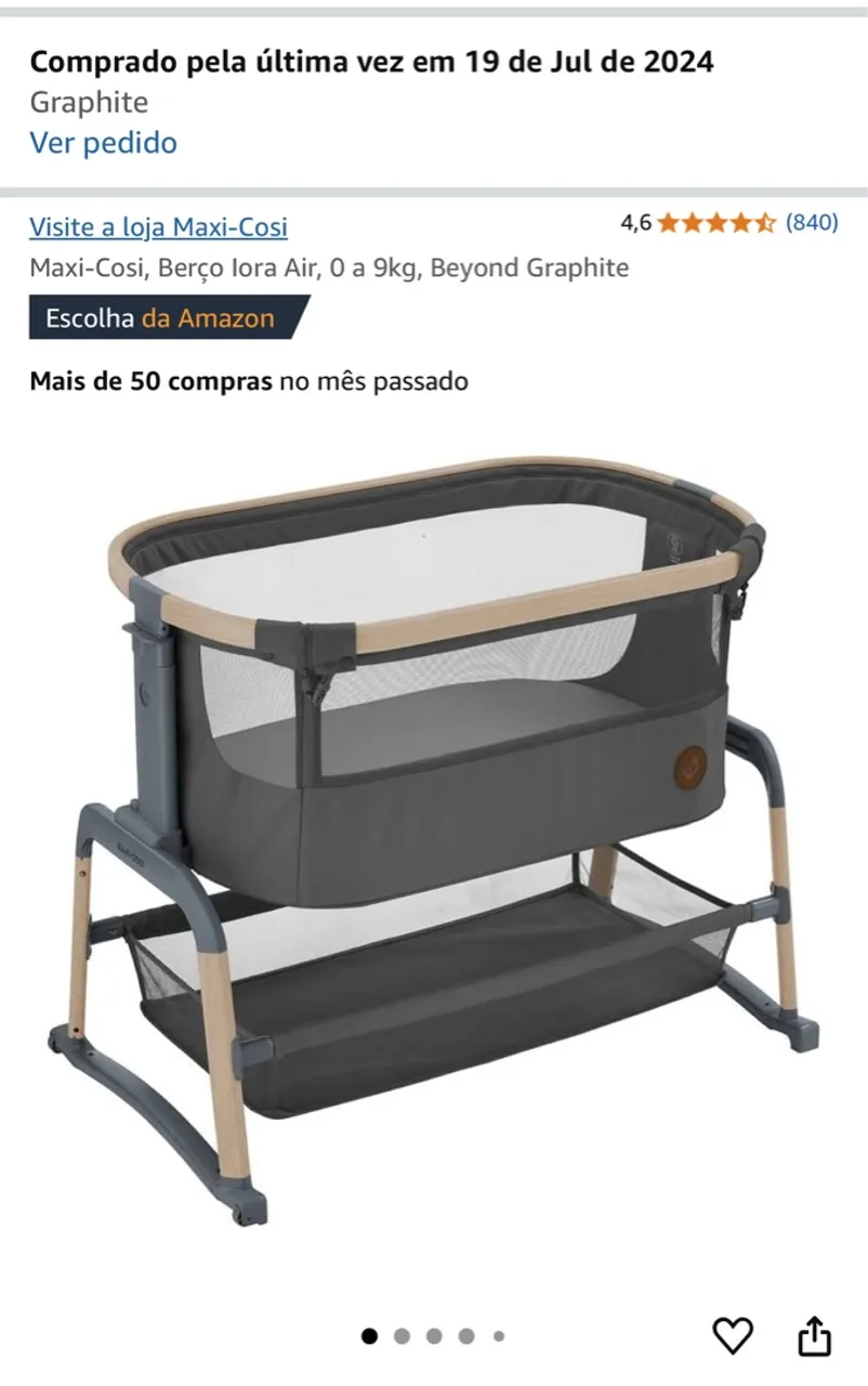 Berço Portátil Maxi-Cosi Iora Air Graphite