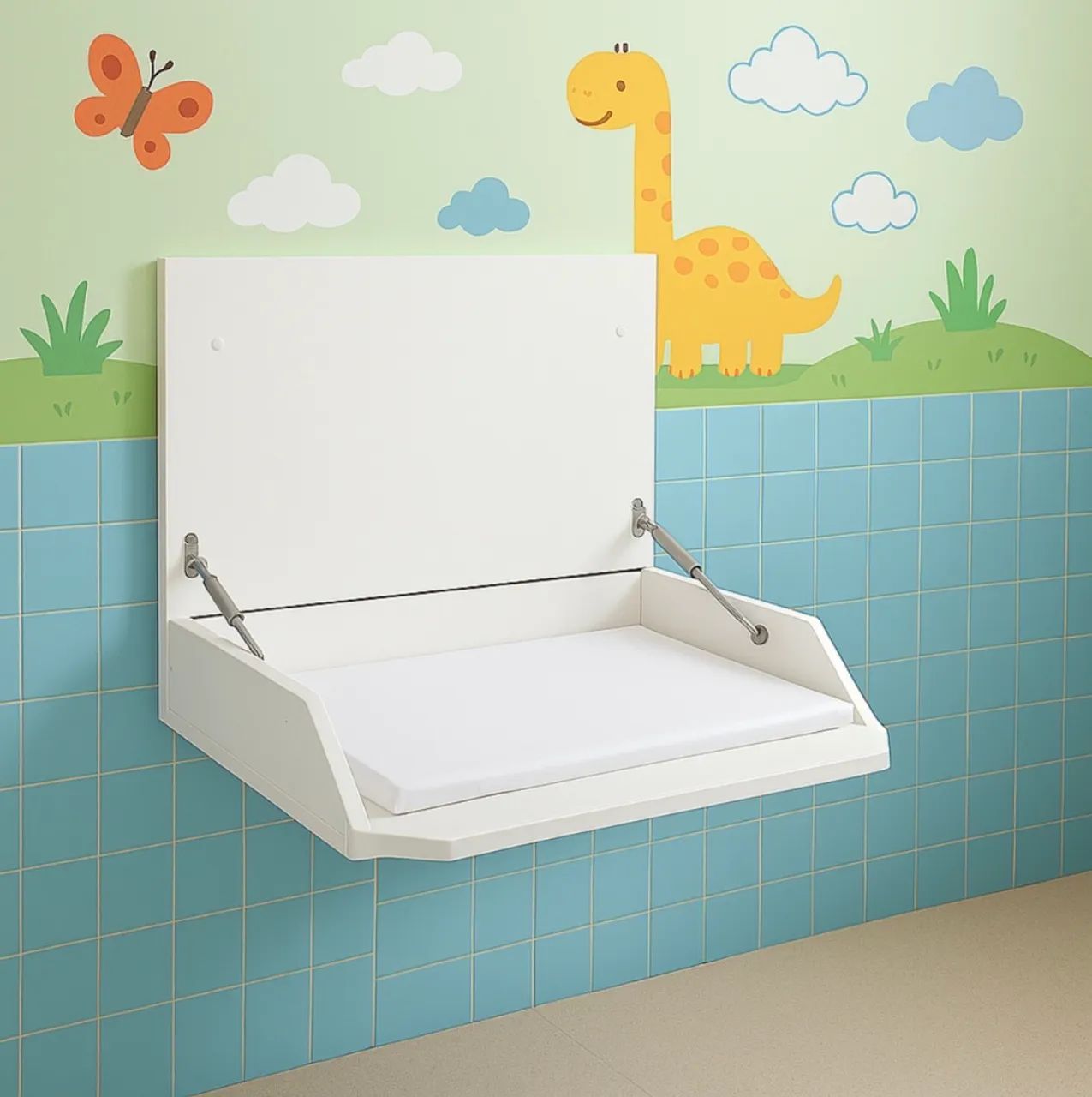 Trocador Bebê Fralda Fraldário De Parede Retrátil Dobrável Colchonete Dgi