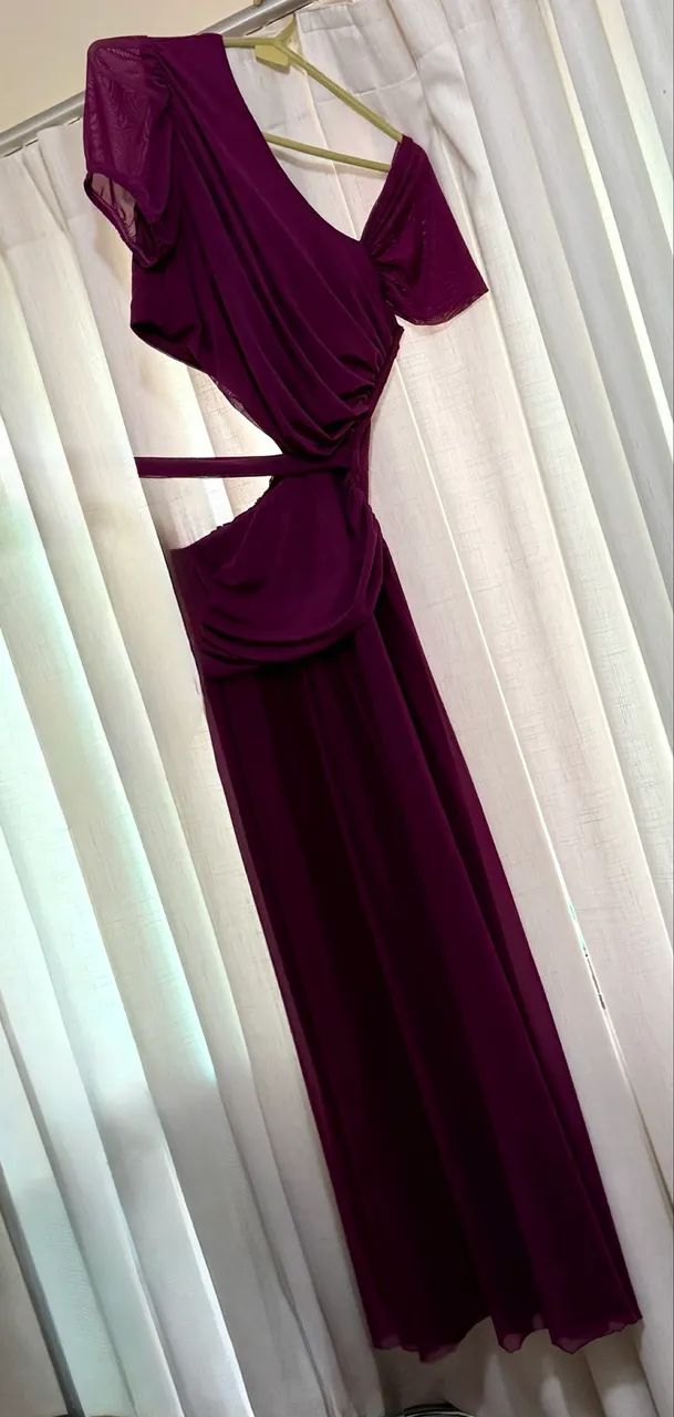 Vestido Longo Drapeado Fúcsia - Foto 4