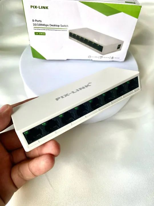 Oferta! Switch de 8 portas Red Lan Internet Cat Rj45 10/100mbps - Foto 2