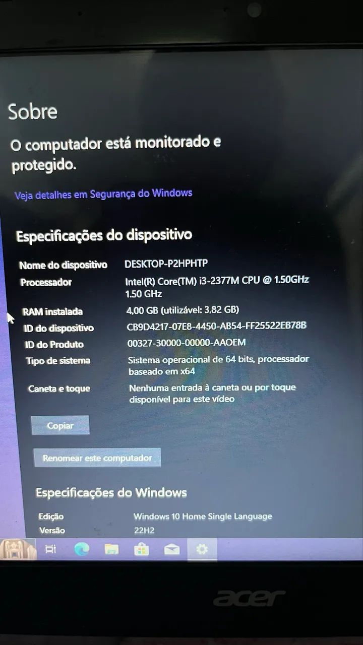 Notebook Acer i3 2377  - Foto 3