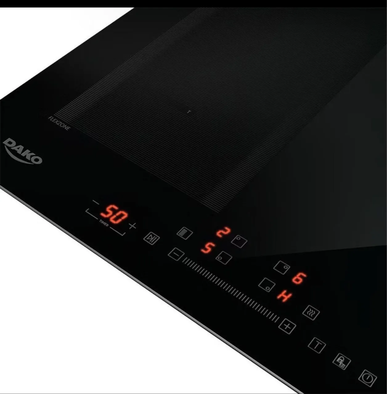 Cooktop de Indução 4 Bocas Preto com Zona Flexível Dako Diplomata 220V
