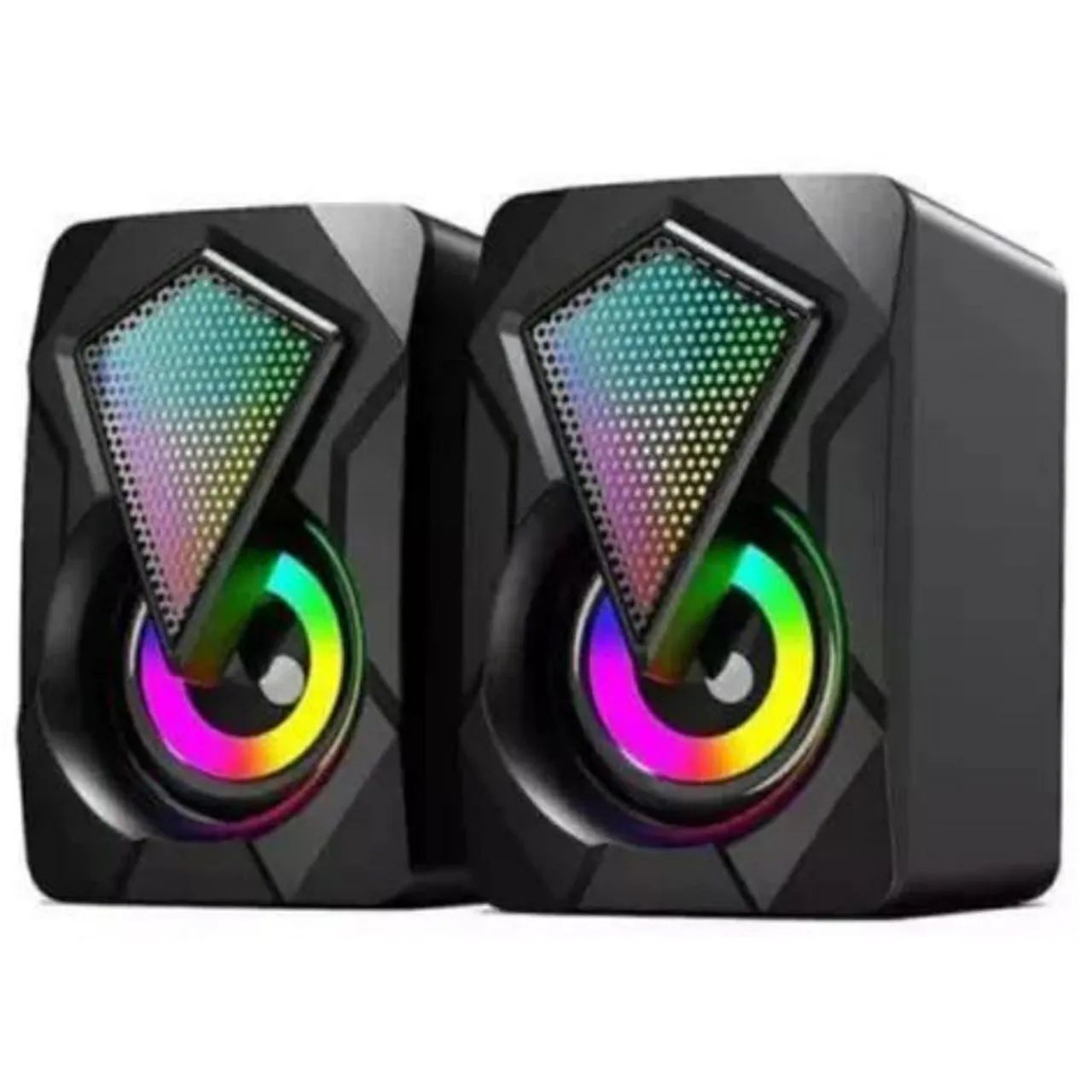 Caixas de Som 2.0 USB com LED RGB - Foto 2