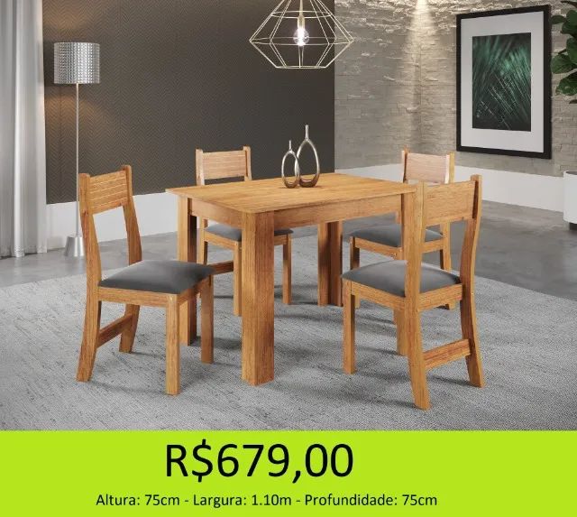 mesa com 4 cadeiras reforçada garanta já a sua - a pronta entrega  - Foto 2