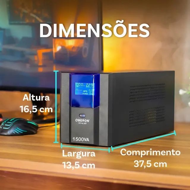 Nobreak USP 900W 1500VA 220V OR-NL585 - Oberon - Foto 3