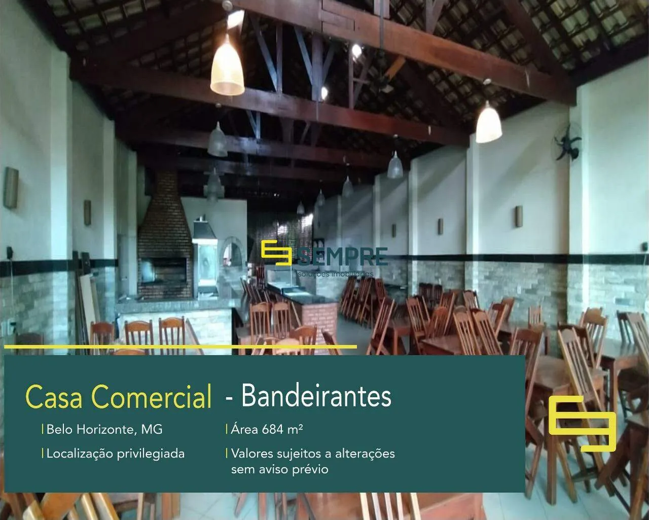 Casa comercial para alugar no Bandeirantes - Pampulha