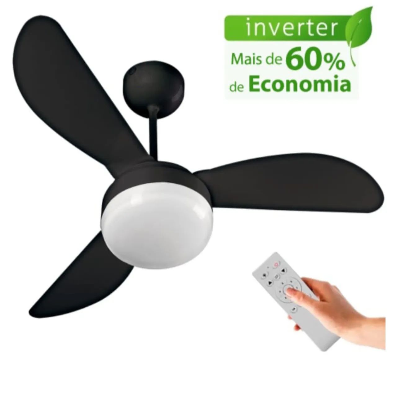 Ventilador de teto instalado 