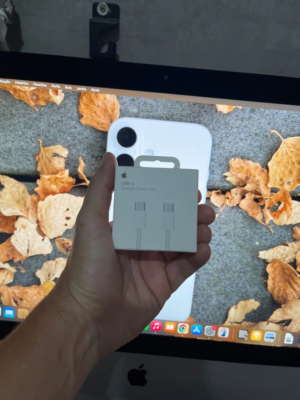 Cabo USB-C para iPhone 1m Original 1 ano de garantia pela