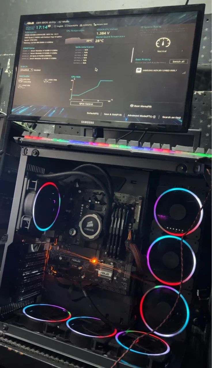 Computador Gamer - ÓTIMA OPORTUNIDADE (32Gb+Ryzen5-3400g+Nvme+Watercooler) - Foto 5
