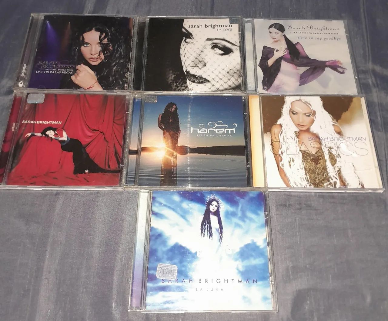 Lote 7 cds e dvd sarah brightman-leia