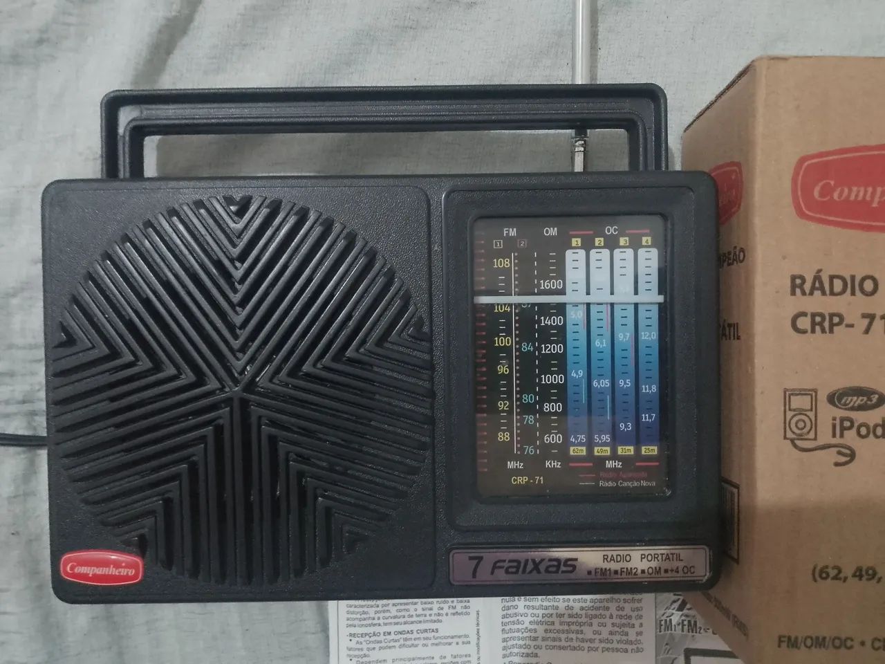 RÁDIO COMPANHEIRO 7 FAIXAS - NOVO - Foto 2