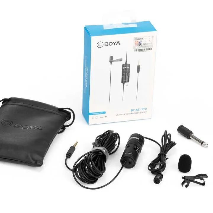 Microfone de Lapela Boya BY-M1 Pro - Novo