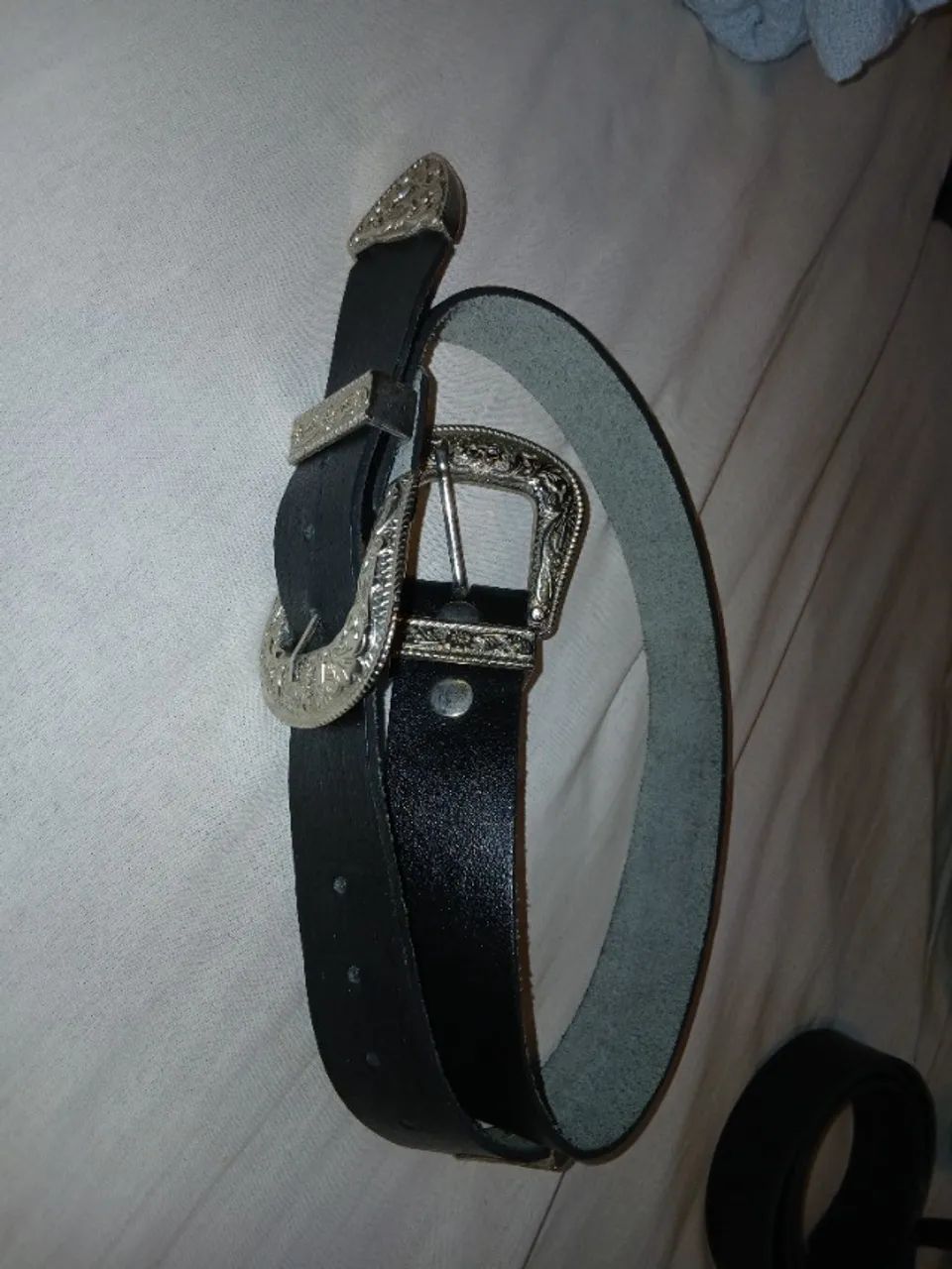 Cinto de couro legitimo fivela dupla - Foto 2