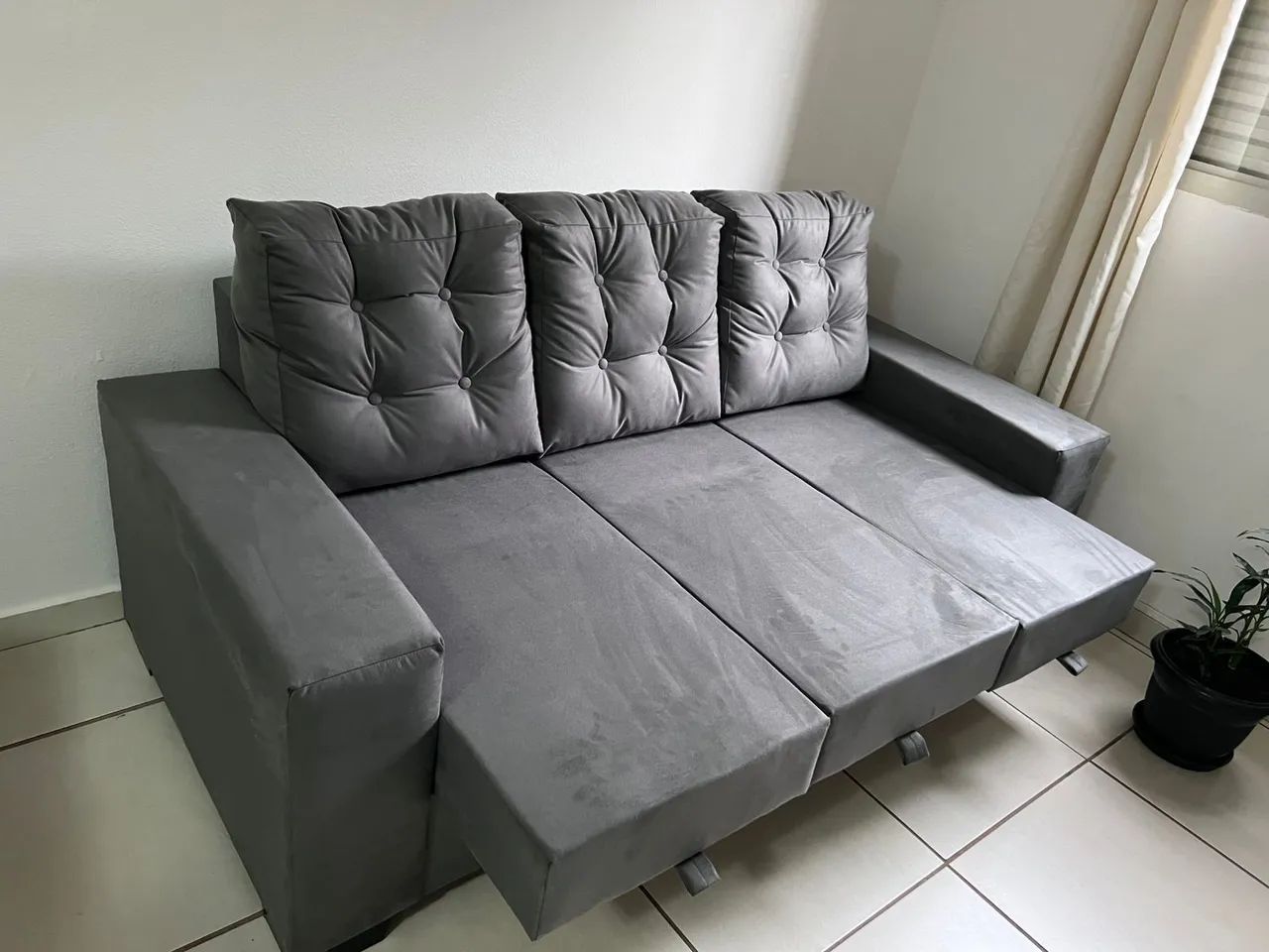 SOFA RETRÁTIL 03 LUGARES NOVO PROMOÇÃO  - Foto 5