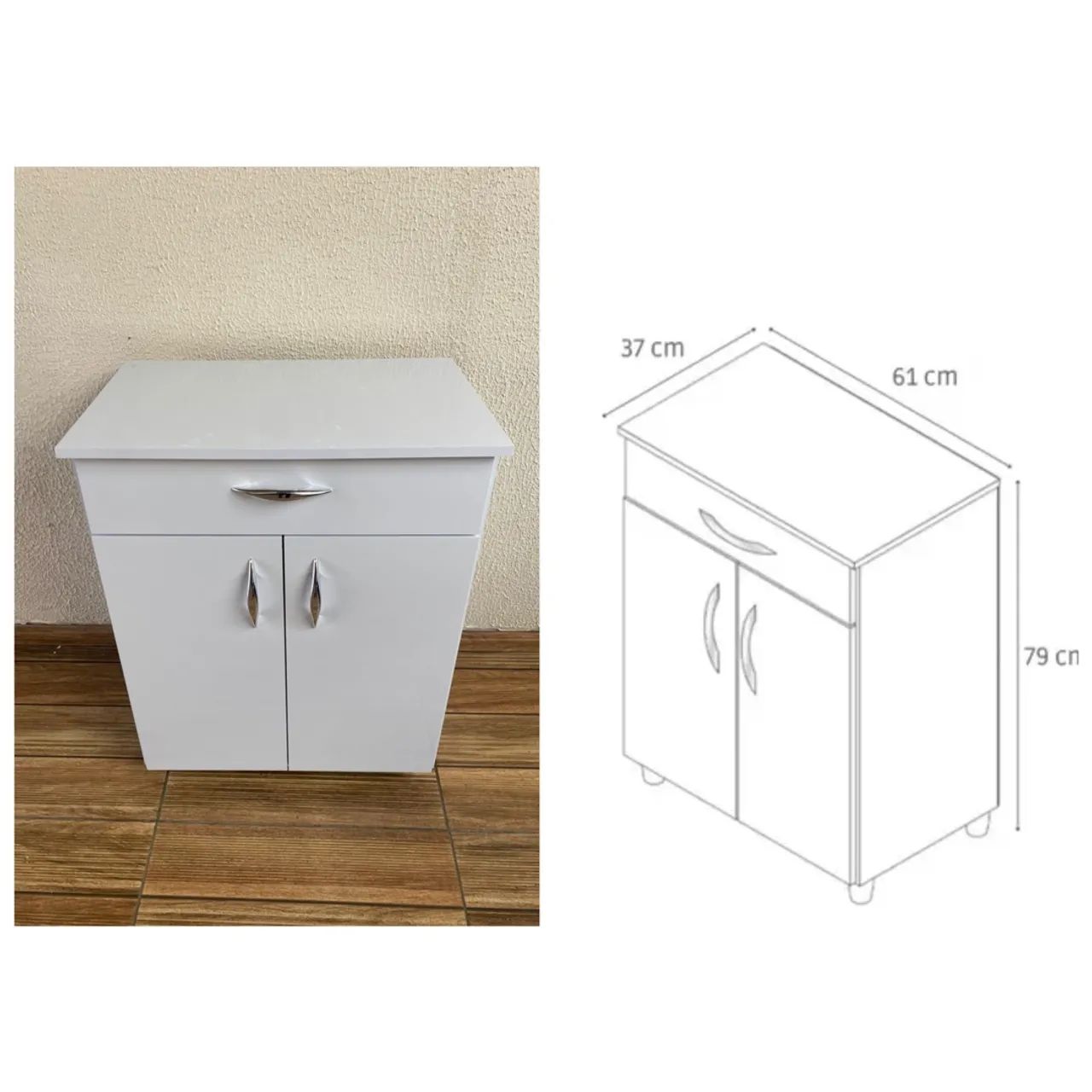 Armário Multiuso Branco Compacto