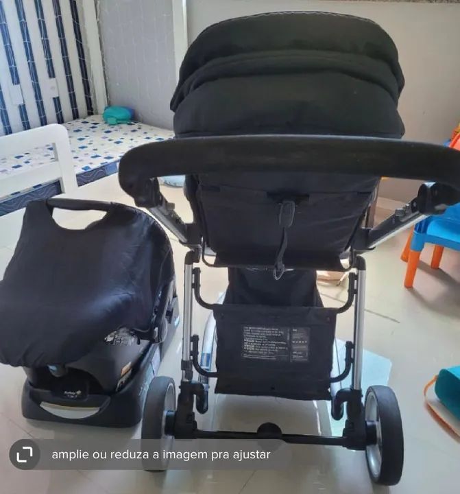 carrinho + bebê conforto + base veicular safety 1st travel system mobi - Foto 2