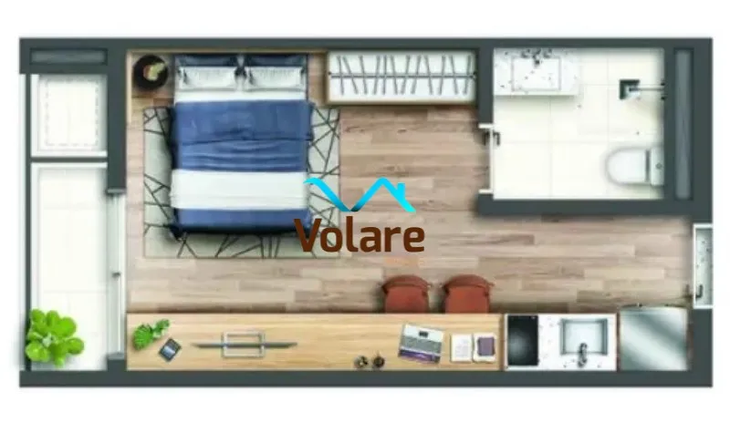 Studio à venda em condomínio no Butantã, São Paulo-SP: 1 quarto, 1 banheiro, 25,50m². Venh