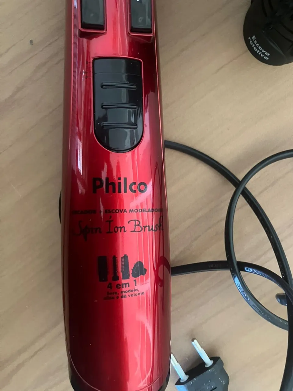 Escova Modeladora Philco Spin Ion Brush 4 em 1