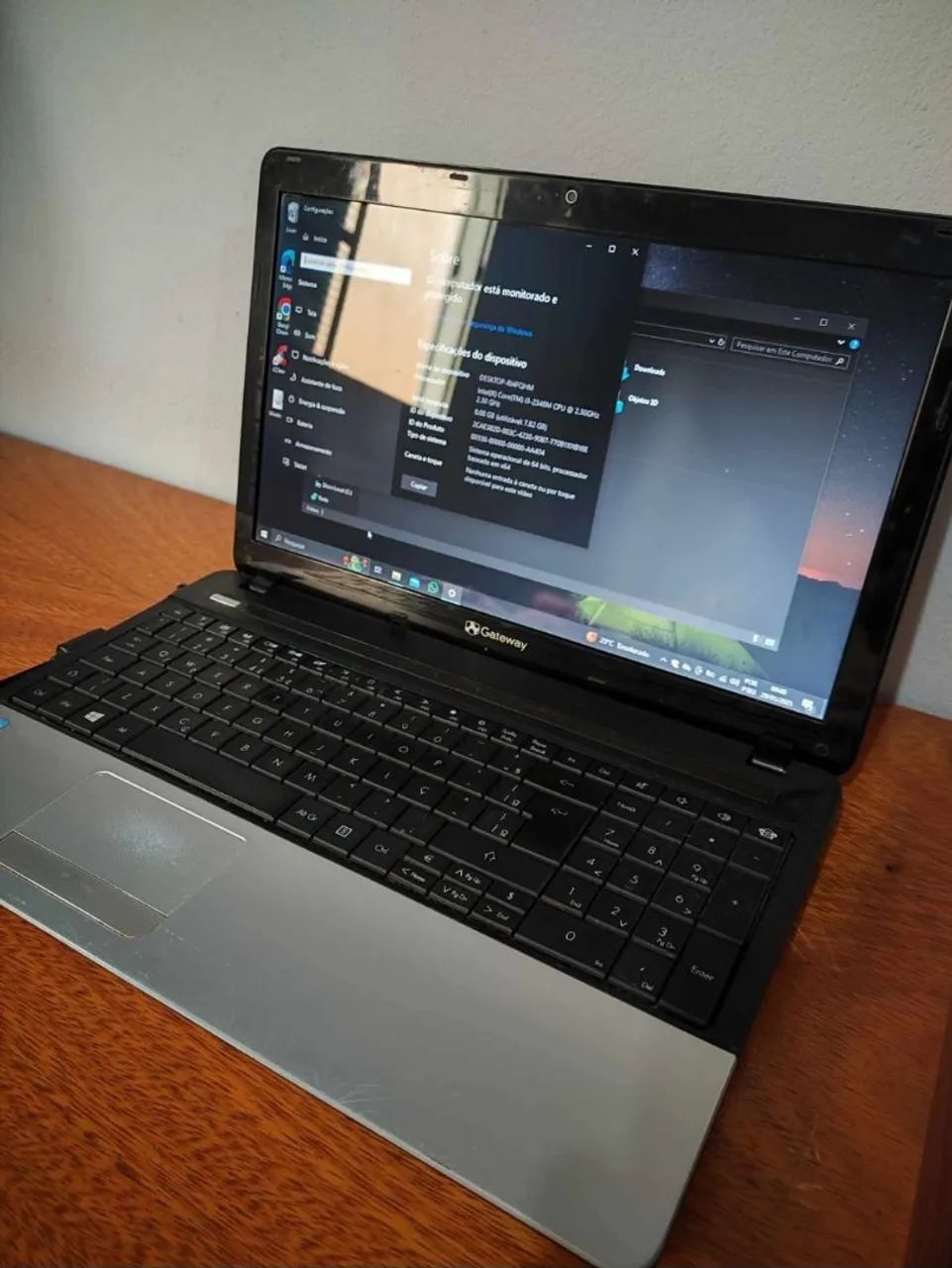 Notebook Gateway 8gb ram, teclado numérico  tela 15.6" - Foto 5