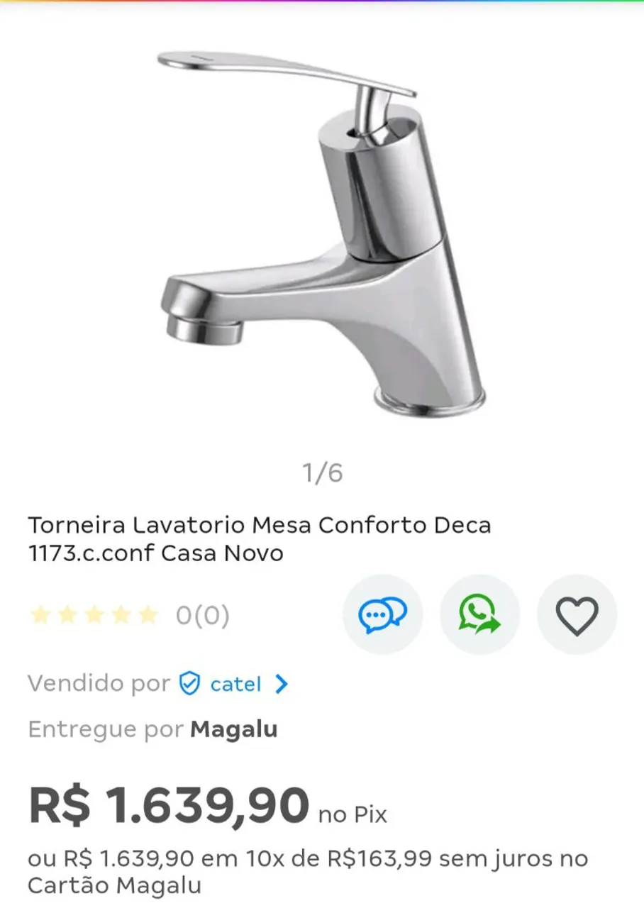 Torneira Lavatório Mesa Conforto Deca 1173.c.conf Casa Novo