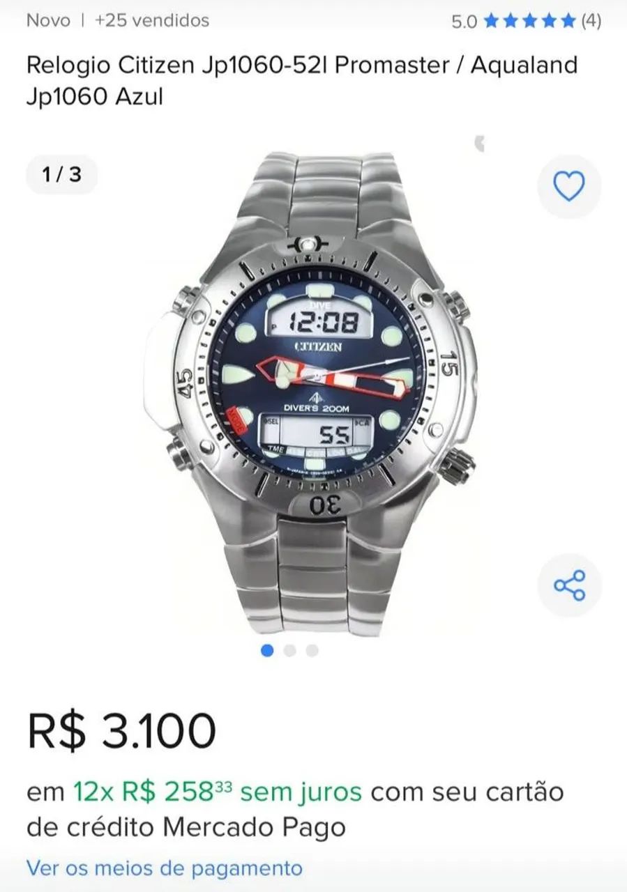 Relógio Citizen Promaster Aqualand