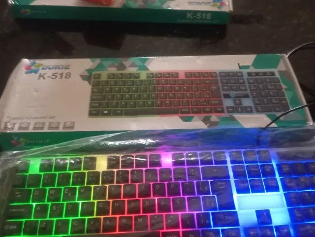 Teclado e Mouse Gamer Com Luz Colorida - Foto 5