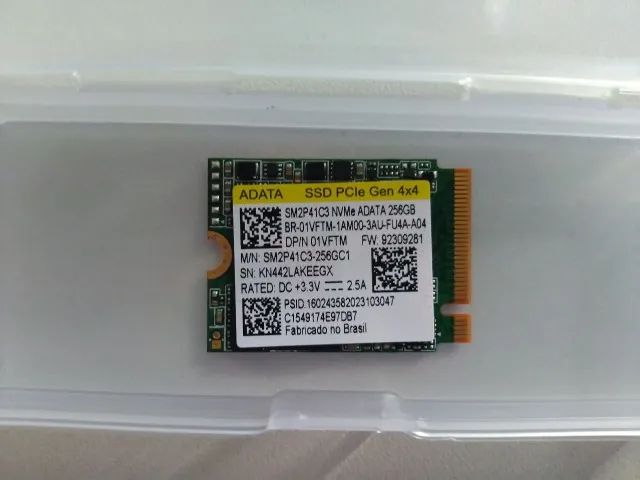 SSD ADATA Gen 4x4 256gb e Memória RAM DDR5 SODIMM 8GB 4800mhz ORIGINAL Dell G15 5530