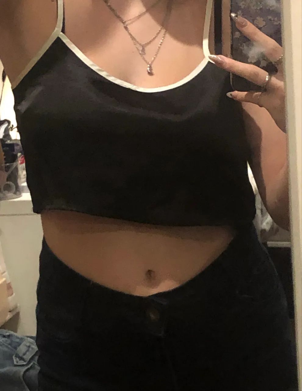 Blusa Larga Preta E Branca (P)  - Foto 3