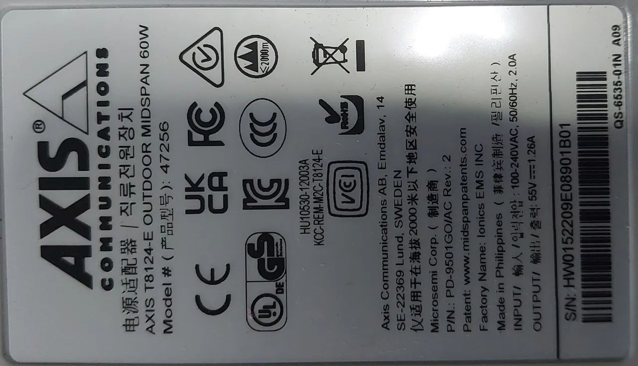 Módulo POE Axis T8124-E Outdoor 60W - Foto 4