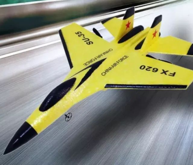 Avião de Controle Remoto Fx620 Amarelo 2.4g - Foto 6