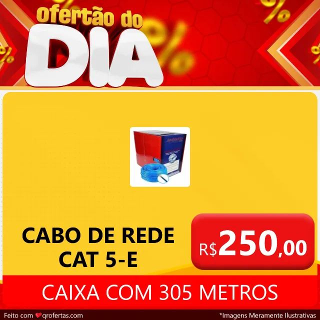 CABO DE REDE CAT 5E - CABO PARA INTERNET  - Foto 5