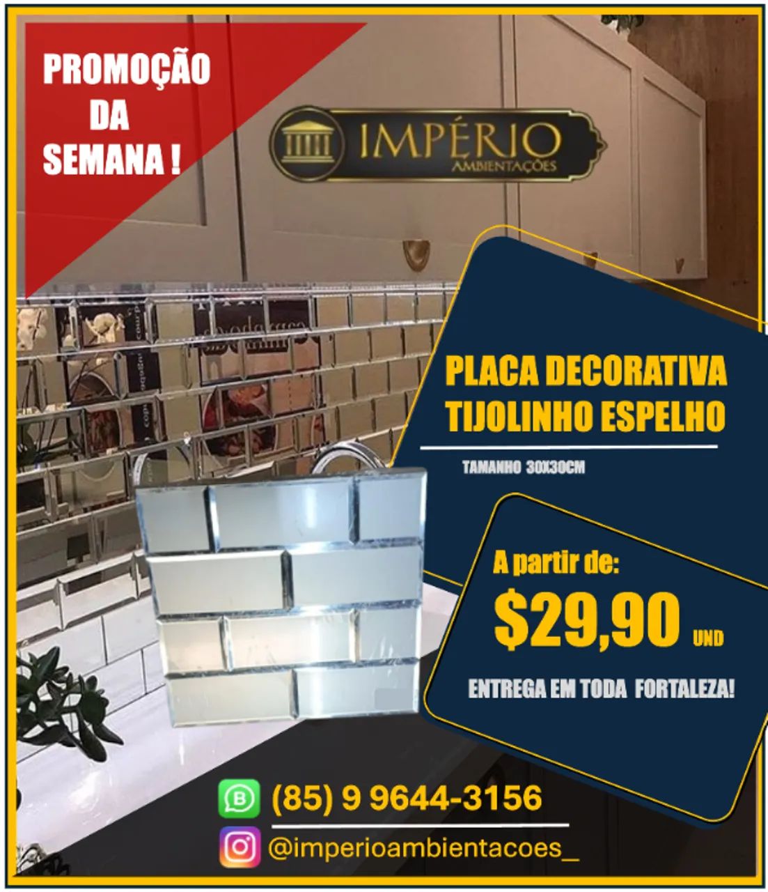 TIJOLINHO ESPELHADO EM PROMOÇÃO