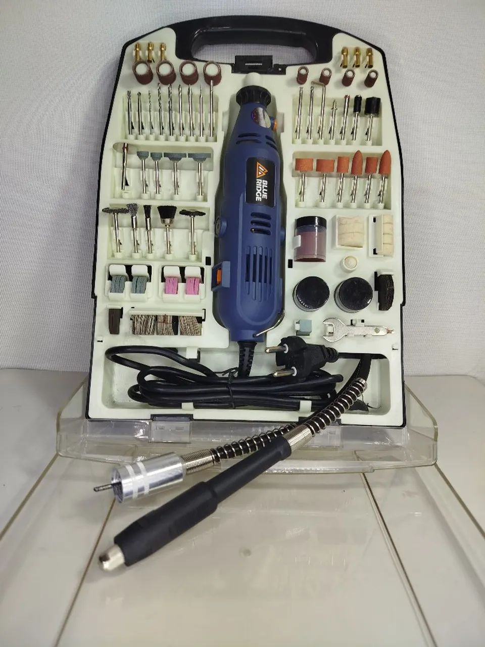 Mini Retífica Ferramentas Rotativas 233 peças - Foto 3