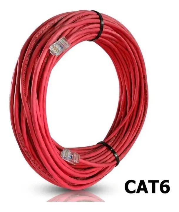 CABO DE REDE INTERNET CAT6 E CAT5E 100% COBRE GIGABIT 1/3/5/10/15/20/25/30/35/40 METROS.<br> - Foto 5