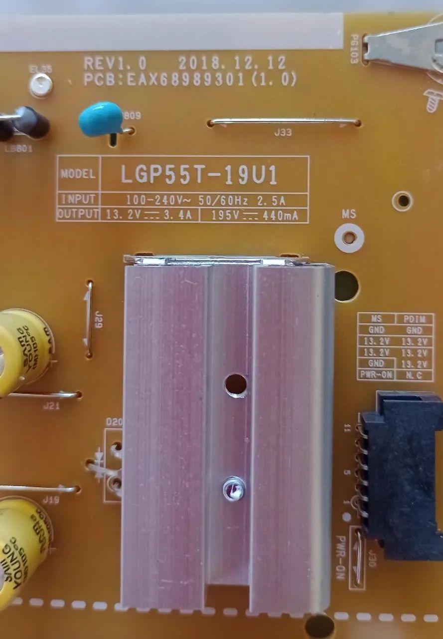 Placa Fonte TV LG 55UP751COSF  - Foto 5