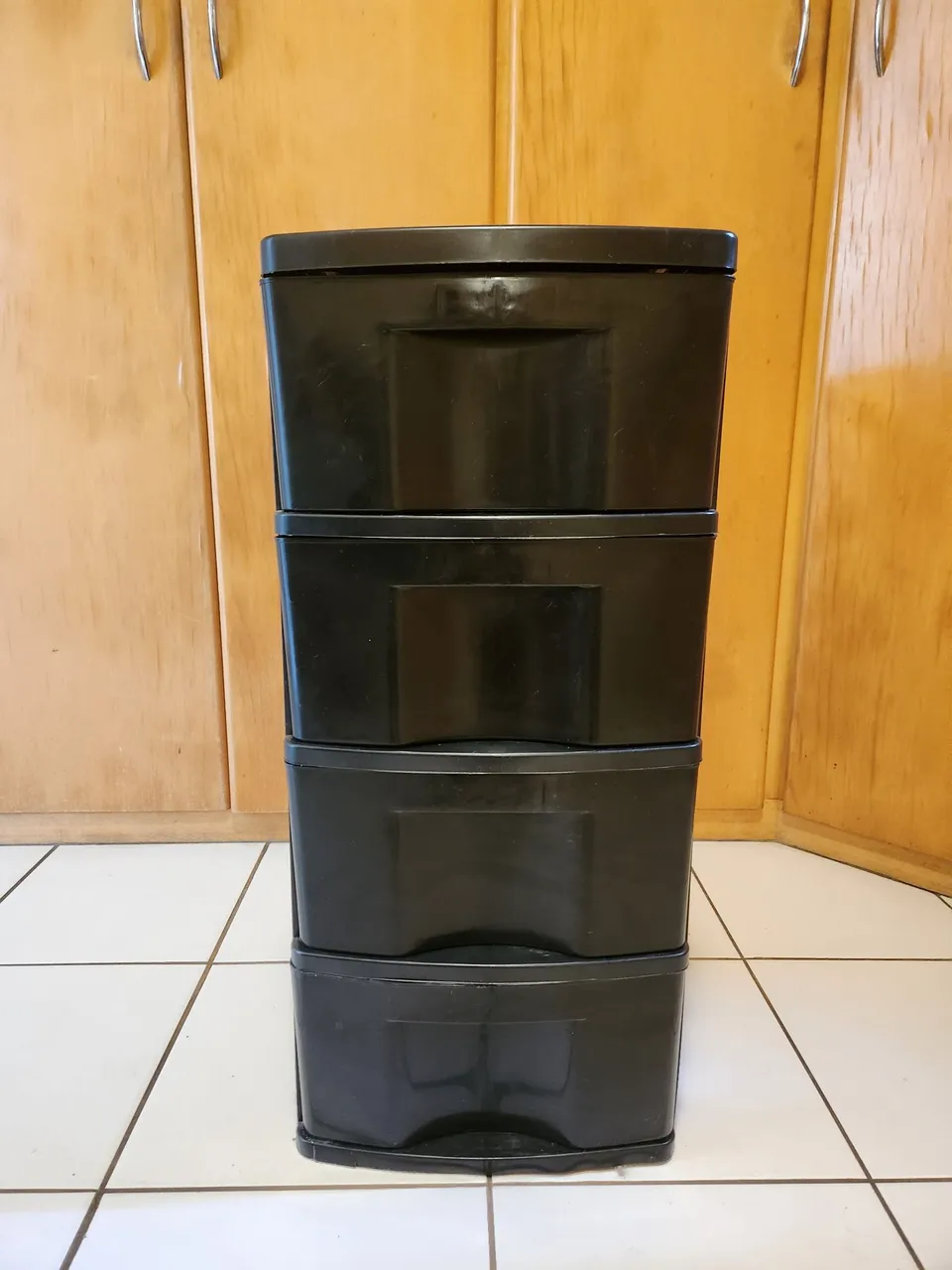 Gaveteiro Organizador Preto 4 Gavetas