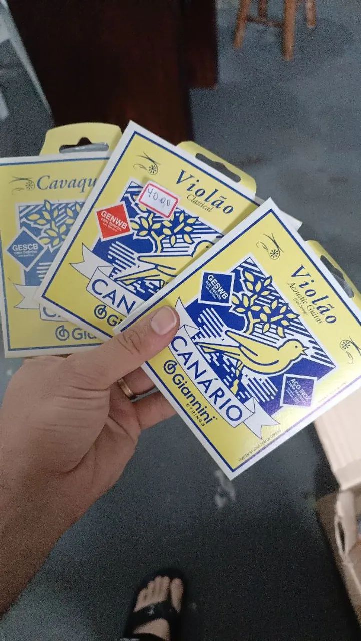 Encordoamento violão Canário novo